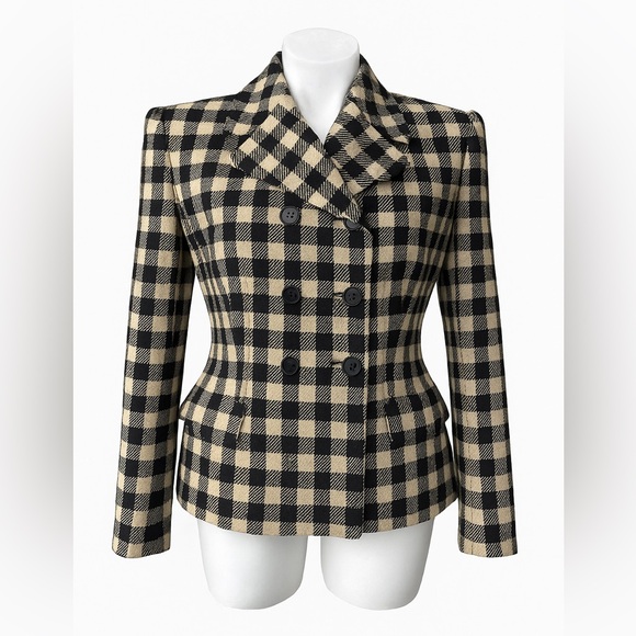 Ralph Lauren Purple Label Jackets & Blazers - Ralph Lauren Purple Label Buffalo Check Wool Cashmere Blazer Jacket Size 10